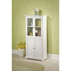 Home Decorators Collection Hampton Harbor 25 in. W x 14 in. D x 52-1/2 in. H Linen Cabinet in White -Bathroom Cabinets Shop white home decorators collection linen cabinets bf 20191 wh 4f 1000