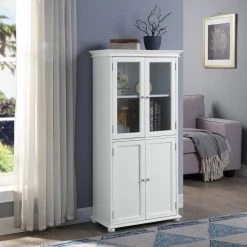 Home Decorators Collection Hampton Harbor 25 in. W x 14 in. D x 52-1/2 in. H Linen Cabinet in White -Bathroom Cabinets Shop white home decorators collection linen cabinets bf 20191 wh c3 1000