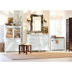 Home Decorators Collection Hampton Harbor 36 in. W x 14 in. D x 52-1/2 in. H Linen Cabinet in White -Bathroom Cabinets Shop white home decorators collection linen cabinets bf 21014 wh 31 1000
