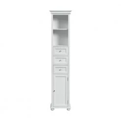 Home Decorators Collection Hampton Harbor 15 in. W x 10 in. D x 67-1/2 in. H Linen Cabinet in White
