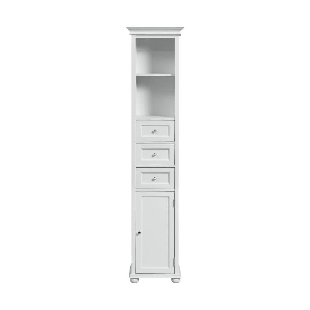 Home Decorators Collection Hampton Harbor 15 in. W x 10 in. D x 67-1/2 in. H Linen Cabinet in White 3 Home Decorators Collection Hampton Harbor 15 in. W x 10 in. D x 67-1/2 in. H Linen Cabinet in White