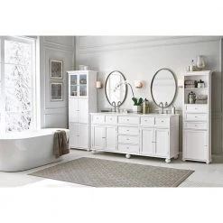 Home Decorators Collection Hampton Harbor 22 in. W x 10 in. D x 67-1/2 in. H Linen Cabinet in White -Bathroom Cabinets Shop white home decorators collection linen cabinets bf 21892 wh 4f 1000