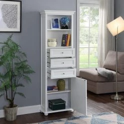 Home Decorators Collection Hampton Harbor 22 in. W x 10 in. D x 67-1/2 in. H Linen Cabinet in White -Bathroom Cabinets Shop white home decorators collection linen cabinets bf 21892 wh 77 1000