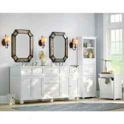 Home Decorators Collection Hampton Harbor 22 in. W x 10 in. D x 67-1/2 in. H Linen Cabinet in White -Bathroom Cabinets Shop white home decorators collection linen cabinets bf 21892 wh c3 1000