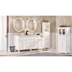 Home Decorators Collection Hampton Harbor 22 in. W x 10 in. D x 67-1/2 in. H Linen Cabinet in White -Bathroom Cabinets Shop white home decorators collection linen cabinets bf 21892 wh fa 1000