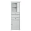 Home Decorators Collection Hampton Harbor 23 in. W x 13 in. D x 67-1/2 in. H Corner Linen Cabinet in White -Bathroom Cabinets Shop white home decorators collection linen cabinets bf 21893 wh 64 1000