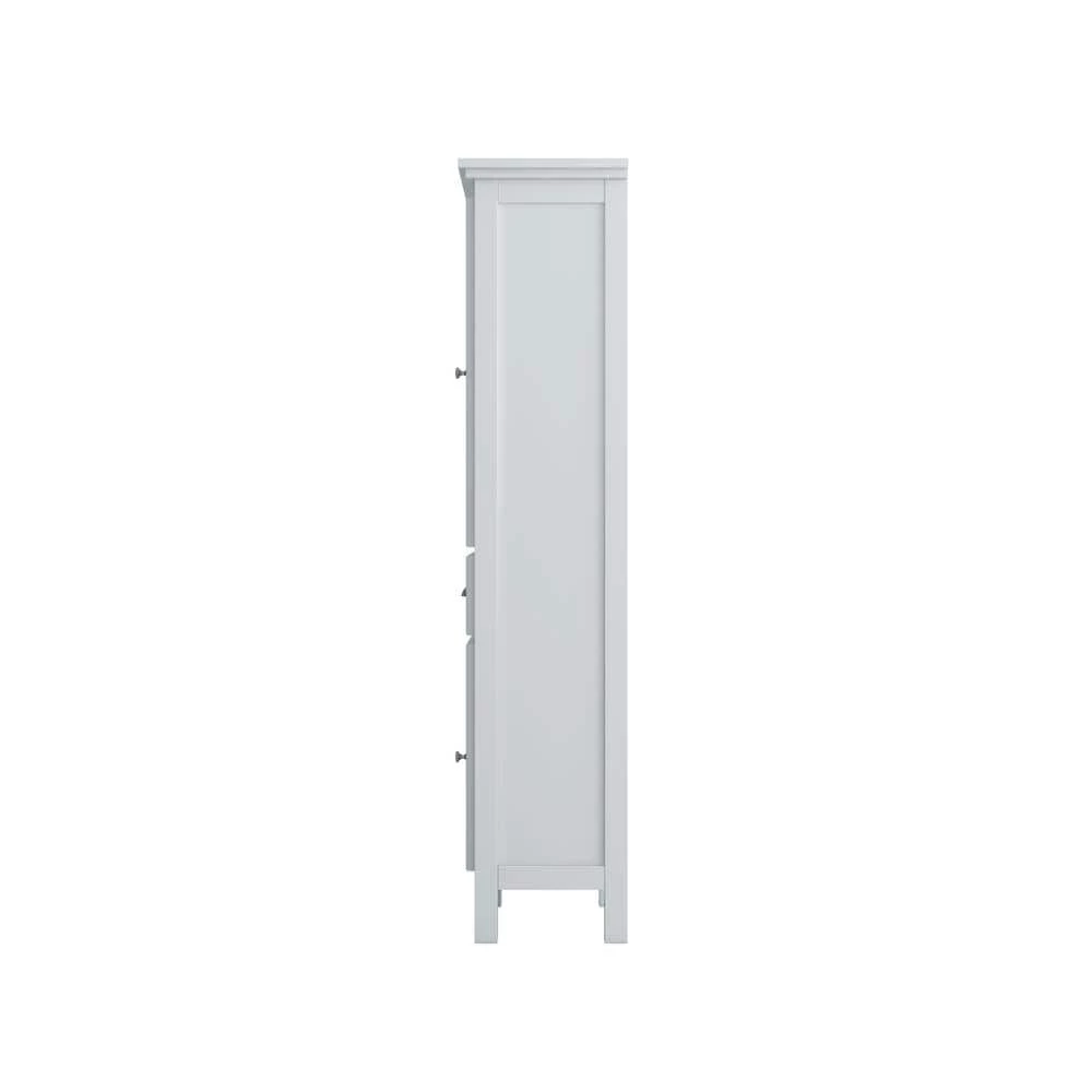 Home Decorators Collection Ridgemore 20 in. W x 65 in. H x 14 in. D Bathroom Linen Storage Cabinet in White 5 Home Decorators Collection Ridgemore 20 in. W x 65 in. H x 14 in. D Bathroom Linen Storage Cabinet in White - Image 3