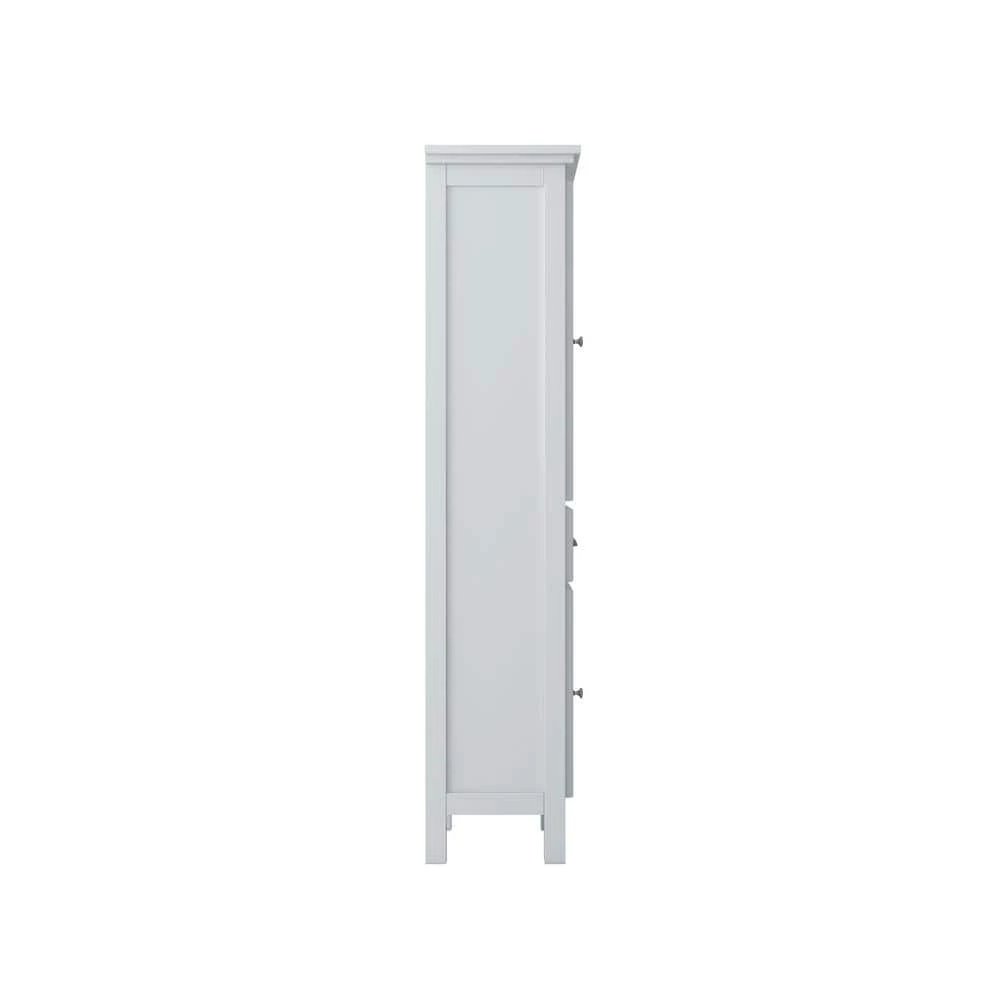 Home Decorators Collection Ridgemore 20 in. W x 65 in. H x 14 in. D Bathroom Linen Storage Cabinet in White 4 Home Decorators Collection Ridgemore 20 in. W x 65 in. H x 14 in. D Bathroom Linen Storage Cabinet in White - Image 2