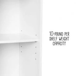 Honey-Can-Do 12.5 in. W x 11.8 in. D x 66.9 in. H White MDF Freestanding Linen Cabinet with Adjustable Shelves -Bathroom Cabinets Shop white honey can do linen cabinets bth 09598 4f 1000