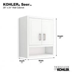 KOHLER Seer 24 in. W Wall Mount Cabinet in White 19 KOHLER Seer 24 in. W Wall Mount Cabinet in White -Bathroom Cabinets Shop white kohler bathroom wall cabinets k 33557 asb 0 1f 1000