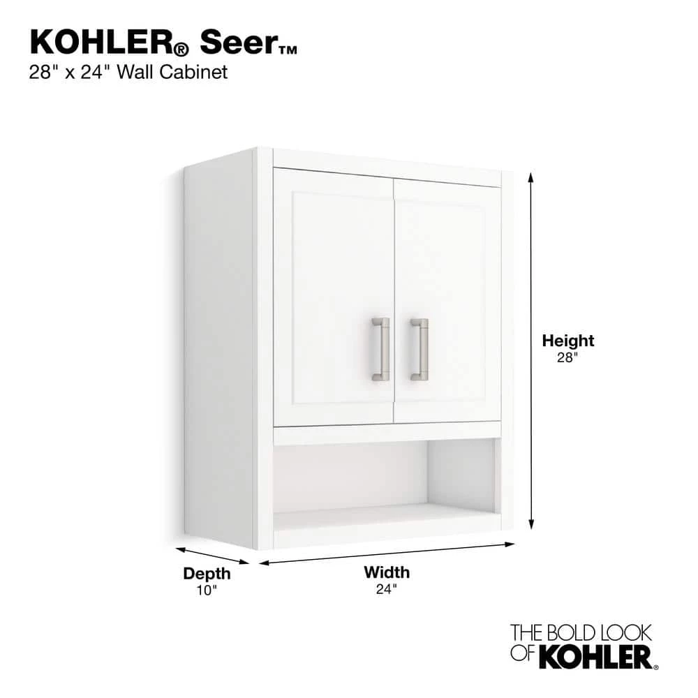 KOHLER Seer 24 in. W Wall Mount Cabinet in White 10 KOHLER Seer 24 in. W Wall Mount Cabinet in White - Image 8