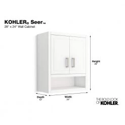 KOHLER Seer 24 in. W Wall Mount Cabinet in White 18 KOHLER Seer 24 in. W Wall Mount Cabinet in White -Bathroom Cabinets Shop white kohler bathroom wall cabinets k 33557 asb 0 4f 1000