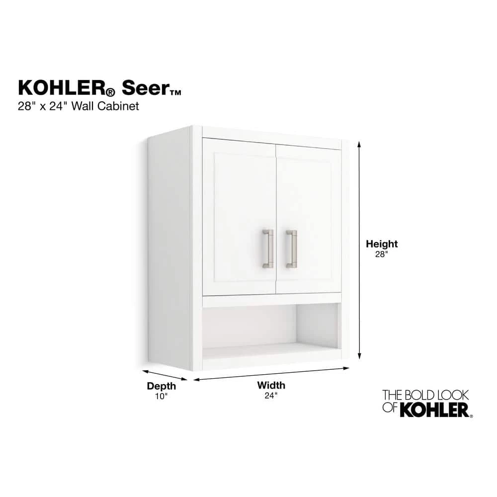 KOHLER Seer 24 in. W Wall Mount Cabinet in White 9 KOHLER Seer 24 in. W Wall Mount Cabinet in White - Image 7