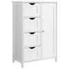 Romatlink 21.7 in. W x 31.9 in. H x 11.8 in. D Single Door Linen Cabinet Waterproof Bathroom Storage Floor Cabinet in White -Bathroom Cabinets Shop white linen cabinets drw40914883 64 1000