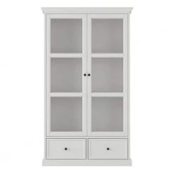 FUFU&GAGA 39.4 in. W x 15.7 in. D x 70.9 in. H White Wood Freestanding Bathroom Linen Cabinet with Shelves and Drawers