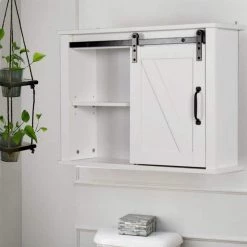 Miscool Naples 27 in. W x 19.7 in. H x 7.8 in. D Bathroom Storage Wall Cabinet in White with 2-Adjustable Shelves -Bathroom Cabinets Shop white miscool bathroom wall cabinets bcych10c5623l 4f 1000