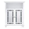 Elegant Home Fashions Winfield 26-1/2 in. W x 34 in. H x 12 in. D 2-Door Bathroom Linen Storage Floor Cabinet in White -Bathroom Cabinets Shop white mosaic elegant home fashions linen cabinets elg 529 64 1000