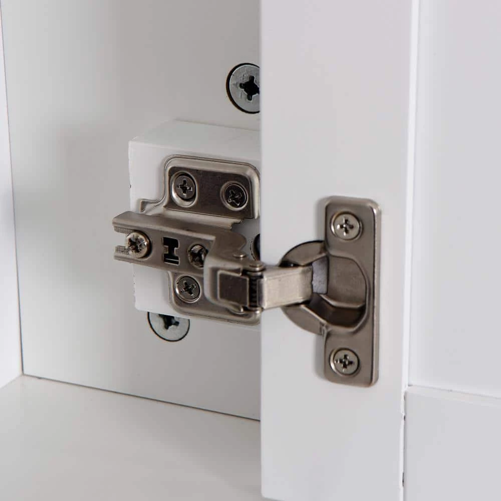 Nestfair 21 in. W x 6 in. D x 20 in. H White Bathroom Wall Cabinet 5 Nestfair 21 in. W x 6 in. D x 20 in. H White Bathroom Wall Cabinet - Image 3