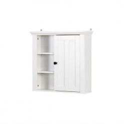 Nestfair 21 in. W x 6 in. D x 20 in. H White Bathroom Wall Cabinet