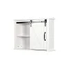 Nestfair 27 in. W x 8 in. D x 20 in. H White Bathroom Storage Wall Cabinet