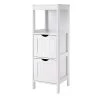 Nestfair 11.8 in. W Multifunctional Space Saver Bathroom Storage Organizer Rack Stand in White -Bathroom Cabinets Shop white nestfair linen cabinets lw40914885 64 1000