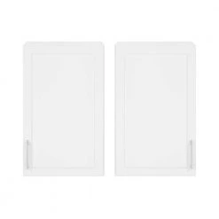OVE Decors Caby 18 in. W x 12.99 in. D x 30 in. H White Bathroom Wall Cabinet (2-Pack)