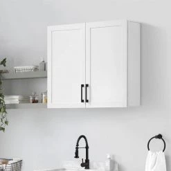 OVE Decors Caby 36 in. W x 12.99 in. D x 30 in. H White Bathroom Wall Cabinet (2-Pack) -Bathroom Cabinets Shop white ove decors bathroom wall cabinets 15kwcr caby36 0 a0 1000