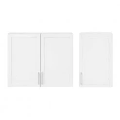 OVE Decors Caby 18 in. W and 38 in. W x 12.99 in. D x 30 in. H White Bathroom Wall Cabinet Set