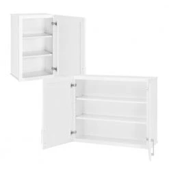 OVE Decors Caby 18 in. W and 38 in. W x 12.99 in. D x 30 in. H White Bathroom Wall Cabinet Set -Bathroom Cabinets Shop white ove decors bathroom wall cabinets 15kwcr cabym1 0 76 1000