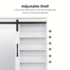 Puluomis 23.6 in. W x 24 in. H x 5.3 in. D Bathroom Storage Wall Cabinet with Mirrors and Adjustable Shelves in White -Bathroom Cabinets Shop white puluomis bathroom wall cabinets us ba004 wh x 1f 1000