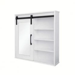 Puluomis 23.6 in. W x 24 in. H x 5.3 in. D Bathroom Storage Wall Cabinet with Mirrors and Adjustable Shelves in White -Bathroom Cabinets Shop white puluomis bathroom wall cabinets us ba004 wh x c3 1000