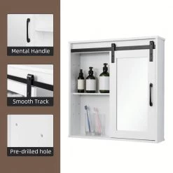 Puluomis 23.6 in. W x 24 in. H x 5.3 in. D Bathroom Storage Wall Cabinet with Mirrors and Adjustable Shelves in White -Bathroom Cabinets Shop white puluomis bathroom wall cabinets us ba004 wh x fa 1000