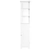 Redmon Contemporary Country 13.5 in. W x 8 in. D x 65 in. H Free Standing Floor Shelf with Lower Cabinet in White -Bathroom Cabinets Shop white redmon linen cabinets 5222wh 64 1000