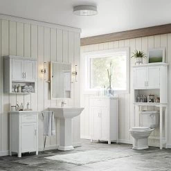 RiverRidge Home Somerset Collection 22.88 in. W x 24.38 in. H x 7.88 in. D 2-Door Wall Cabinet in White -Bathroom Cabinets Shop white riverridge home bathroom wall cabinets 06 039 1f 1000