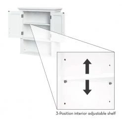 RiverRidge Home Somerset Collection 22.88 in. W x 24.38 in. H x 7.88 in. D 2-Door Wall Cabinet in White -Bathroom Cabinets Shop white riverridge home bathroom wall cabinets 06 039 76 1000