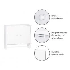 RiverRidge Home Medford Collection 22.06 in. W x 7.75 in. D x 20.19 in. H 2-Door Wall Cabinet in White 19 RiverRidge Home Medford Collection 22.06 in. W x 7.75 in. D x 20.19 in. H 2-Door Wall Cabinet in White -Bathroom Cabinets Shop white riverridge home bathroom wall cabinets 06 100 76 1000