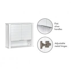 RiverRidge Home Madison 22.88 in. W 2-Door Wall Cabinet in White -Bathroom Cabinets Shop white riverridge home bathroom wall cabinets 06 109 66 1000