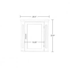 RiverRidge Home Somerset 20.5 in. W Corner Wall Cabinet in White -Bathroom Cabinets Shop white riverridge home bathroom wall cabinets 06 138 1f 1000