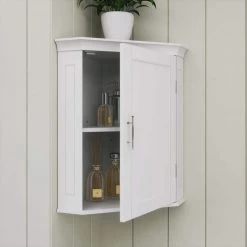 RiverRidge Home Somerset 20.5 in. W Corner Wall Cabinet in White -Bathroom Cabinets Shop white riverridge home bathroom wall cabinets 06 138 31 1000