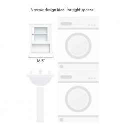 RiverRidge Home Prescott 16.5 in. W Wall Cabinet/Toilet Topper/Over the John in White -Bathroom Cabinets Shop white riverridge home bathroom wall cabinets 06 161 44 1000