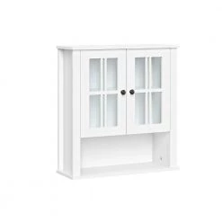 RiverRidge Home Danbury 22.69 in. W x 24.25 in. H x 7.75 in. D Two Door Wall Cabinet in White