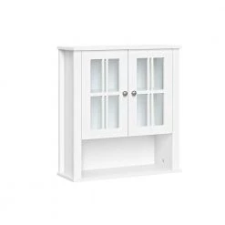 RiverRidge Home Danbury 22.69 in. W x 24.25 in. H x 7.75 in. D Two Door Wall Cabinet in White -Bathroom Cabinets Shop white riverridge home bathroom wall cabinets 06 164 c3 1000