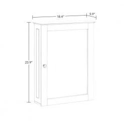 RiverRidge Home Ashland 18.38 in. W Wall Cabinet with Mirror in White 19 RiverRidge Home Ashland 18.38 in. W Wall Cabinet with Mirror in White -Bathroom Cabinets Shop white riverridge home bathroom wall cabinets 06 171 1f 1000