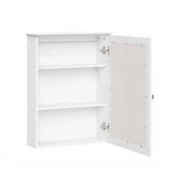 RiverRidge Home Ashland 18.38 in. W Wall Cabinet with Mirror in White 16 RiverRidge Home Ashland 18.38 in. W Wall Cabinet with Mirror in White -Bathroom Cabinets Shop white riverridge home bathroom wall cabinets 06 171 77 1000