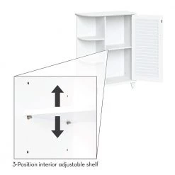 RiverRidge Home Ellsworth 23-5/8 in. W x 31-1/10 in. H Bathroom Linen Storage Floor Cabinet with Side Shelves in White 17 RiverRidge Home Ellsworth 23-5/8 in. W x 31-1/10 in. H Bathroom Linen Storage Floor Cabinet with Side Shelves in White -Bathroom Cabinets Shop white riverridge home linen cabinets 06 025 fa 1000