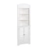 RiverRidge Home Ellsworth 23-1/4 in. W x 68-31/100 x 11-1/2 in. D Corner Bathroom Linen Storage Tower Cabinet in White -Bathroom Cabinets Shop white riverridge home linen cabinets 06 027 64 1000
