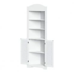 RiverRidge Home Ellsworth 23-1/4 in. W x 68-31/100 x 11-1/2 in. D Corner Bathroom Linen Storage Tower Cabinet in White -Bathroom Cabinets Shop white riverridge home linen cabinets 06 027 77 1000