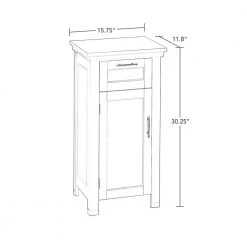 RiverRidge Home Somerset Collection 16 in. W x 30 in. H x 12 in. D Single Door Floor Cabinet in White -Bathroom Cabinets Shop white riverridge home linen cabinets 06 037 1f 1000
