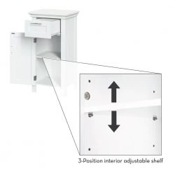 RiverRidge Home Somerset Collection 16 in. W x 30 in. H x 12 in. D Single Door Floor Cabinet in White -Bathroom Cabinets Shop white riverridge home linen cabinets 06 037 fa 1000