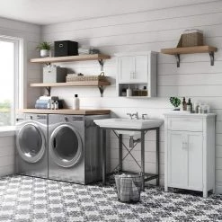 RiverRidge Home Somerset Collection 23-3/4 in. W x 40 in. H x 12 in. D 2-Door Floor Cabinet in White -Bathroom Cabinets Shop white riverridge home linen cabinets 06 038 4f 1000